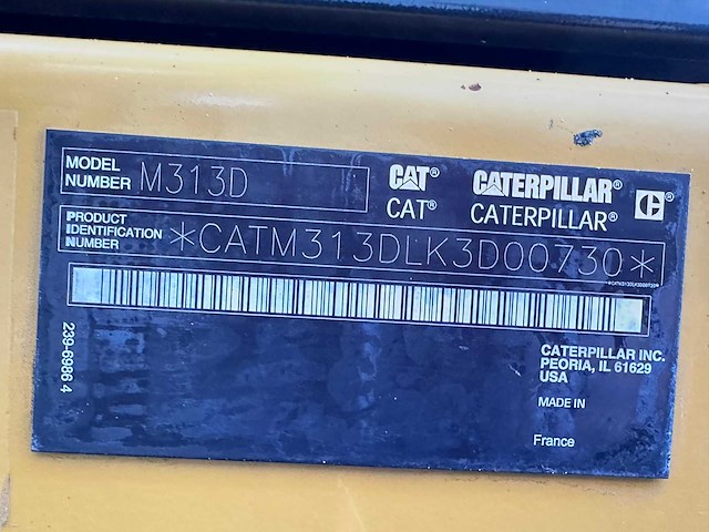 Caterpillar - 2014 - m313d - banden graafmachine - afbeelding 59 van  64