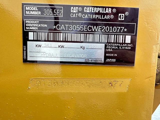 Caterpillar - 2016 - 305.5e2 - midigraafmachine - afbeelding 38 van  43