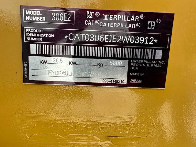 Caterpillar - 2016 - 306e2 - midigraafmachine - afbeelding 28 van  40