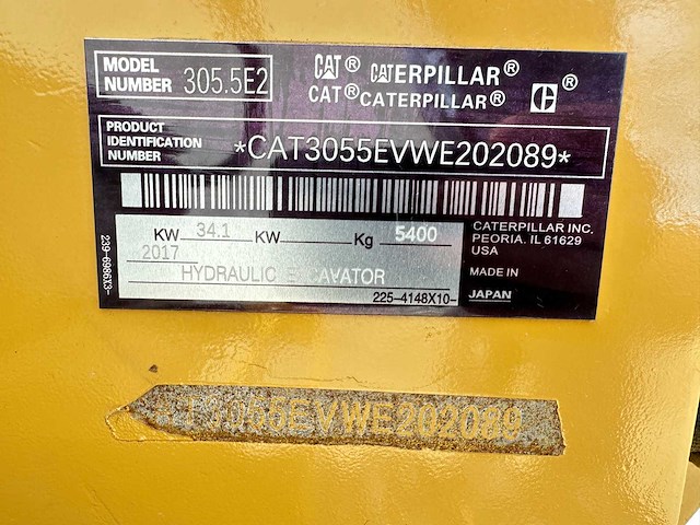Caterpillar - 2017 - 305.5e2 - midigraafmachine - afbeelding 37 van  42