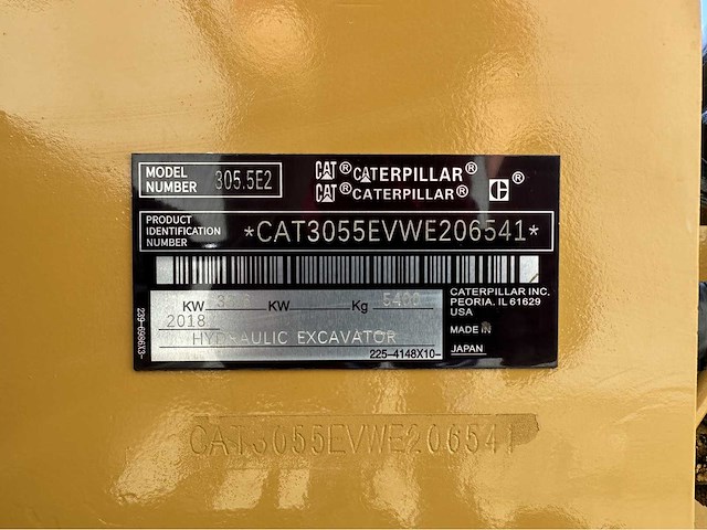 Caterpillar - 2018 - 305.5e2 - midigraafmachine - afbeelding 35 van  40