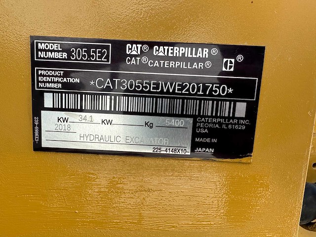 Caterpillar - 2018 - 305.5e2 - midigraafmachine - afbeelding 39 van  44