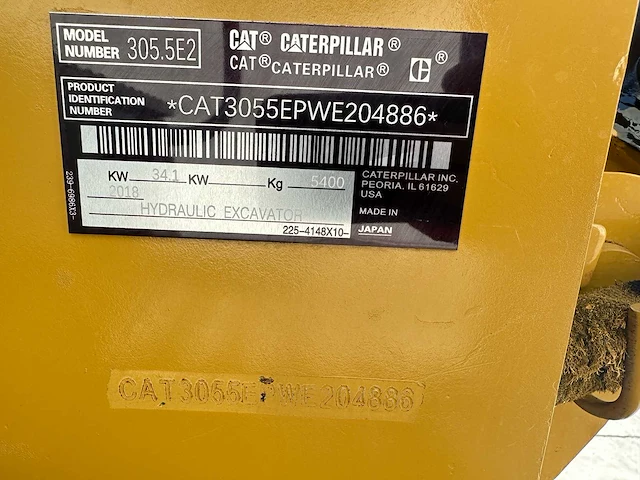 Caterpillar - 2018 - 305.5e2 - midigraafmachine - afbeelding 36 van  41