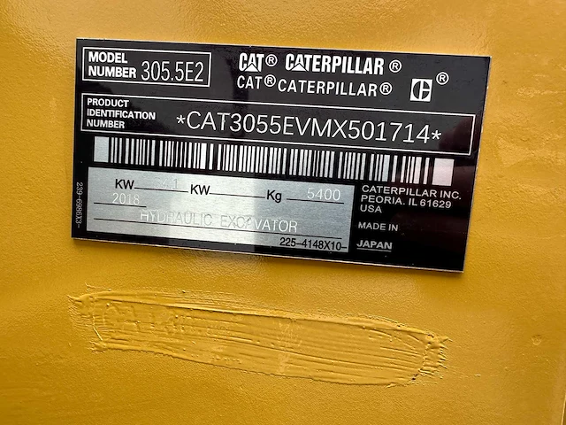 Caterpillar - 2018 - 305.5e2 - midigraafmachine - afbeelding 37 van  42