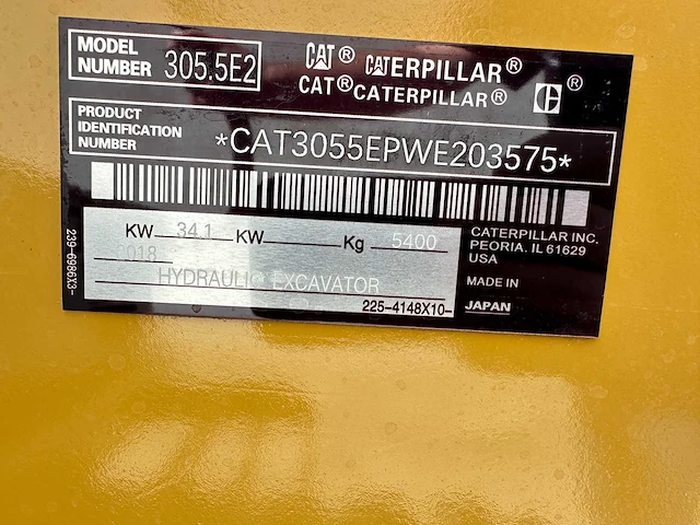 Caterpillar - 2018 - 305.5e2 - midigraafmachine - afbeelding 37 van  42