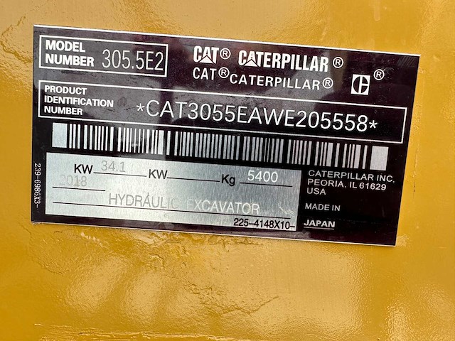 Caterpillar - 2018 - 305.5e2 - midigraafmachine - afbeelding 35 van  42