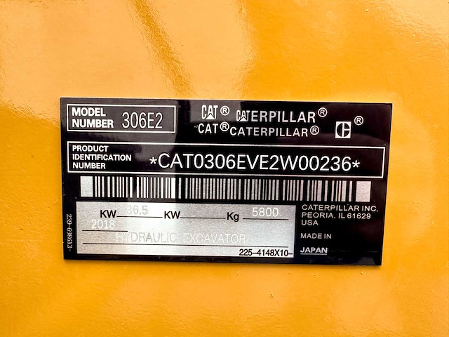 Caterpillar - 2018 - 306 e2 - midigraafmachine - afbeelding 27 van  32