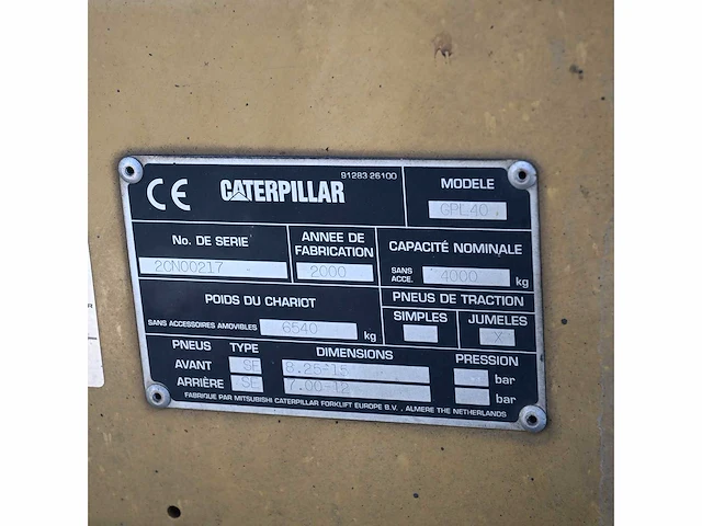Caterpillar gpl40 lpg vorkheftruck - afbeelding 5 van  15