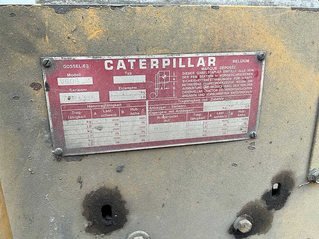 Caterpillar v60b vorkheftruck - afbeelding 20 van  20