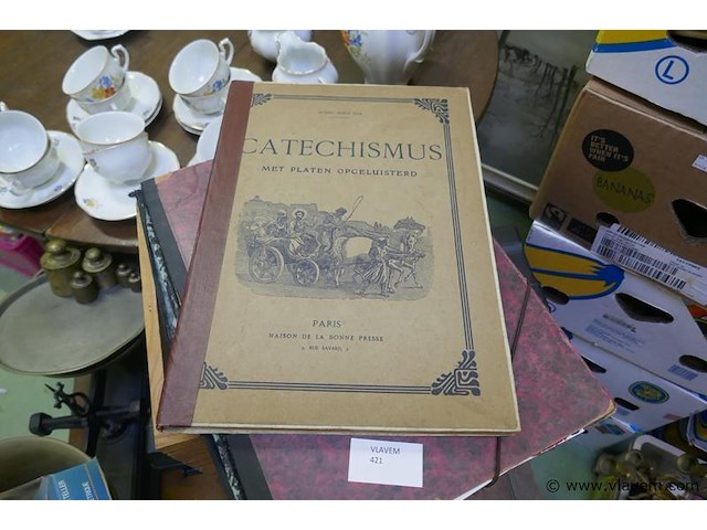 Cathecismus met platen opgeluisterd - afbeelding 1 van  3