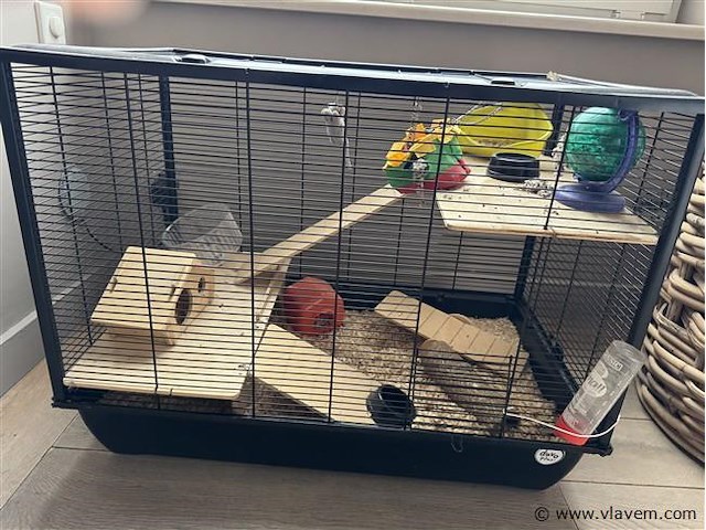 Cavia/hamsterkot met toebehoren - afbeelding 1 van  1