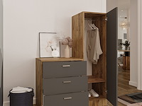 Cc6 multifunctionele kast | 100% melamine | atlantisch grenen, antraciet - afbeelding 3 van  5