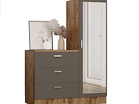 Cc6 multifunctionele kast | 100% melamine | atlantisch grenen, antraciet - afbeelding 4 van  5