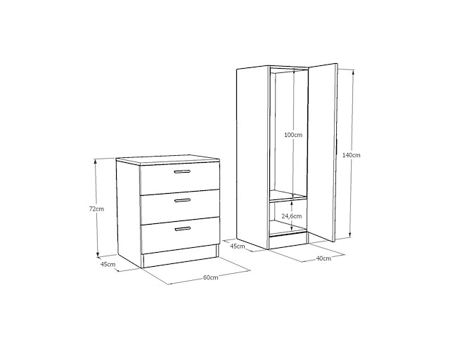 Cc6 multifunctionele kast | 100% melamine | atlantisch grenen, antraciet - afbeelding 5 van  5