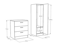 Cc6 multifunctionele kast | 100% melamine | atlantisch grenen, antraciet - afbeelding 5 van  5