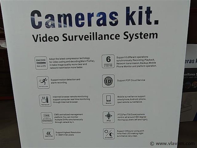 Cctv camera beveiligingset met 4 nachzichtcameras - afbeelding 3 van  4