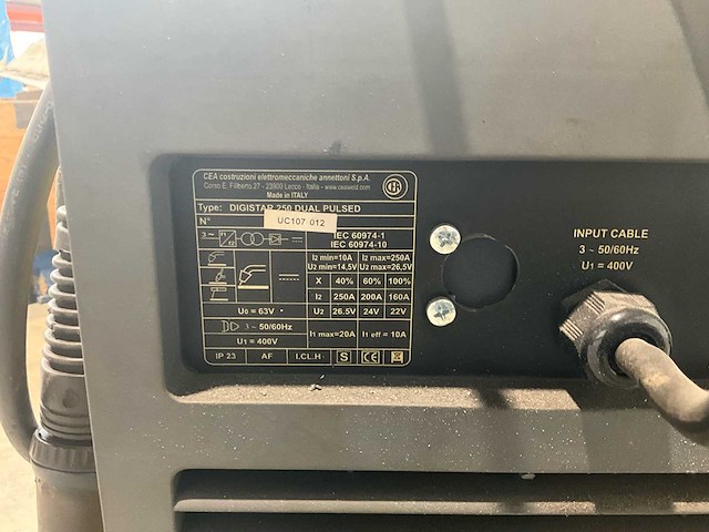 Cea digistar 250 dual pulsed mig/mag lastpost (3-fase) - afbeelding 5 van  9