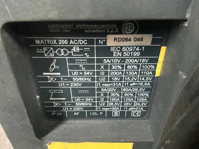 Cea matrix 200 ac/dc tig-lasmachine - afbeelding 6 van  6