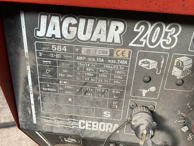 Cebora jaguar 203 mobile mig lasapparaat - afbeelding 6 van  8