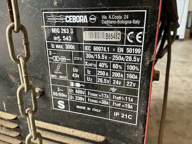 Cebora mig 263 s mig lasapparaat - afbeelding 6 van  9