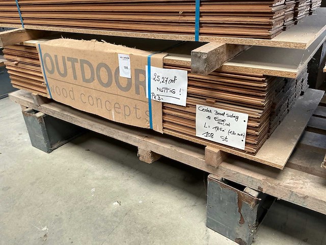 Ceder (bevel siding) gevelplanken (108x) - afbeelding 1 van  3
