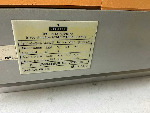 Cegelec variathyr vntc/wntc dc motorregelaar - afbeelding 4 van  5