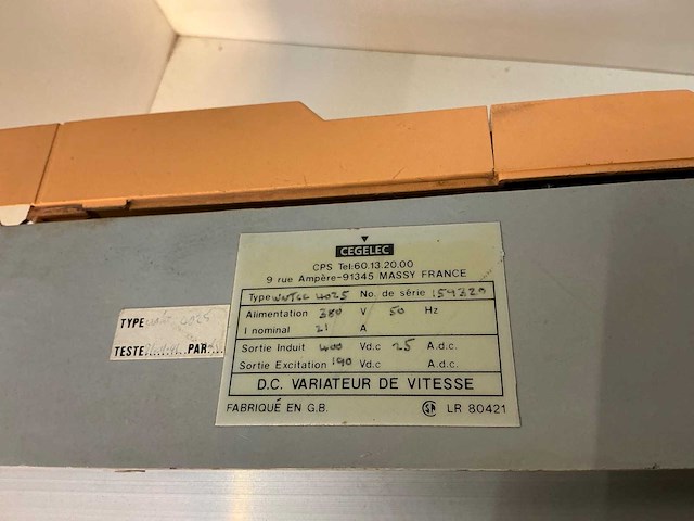 Cegelec variathyr vntc/wntc dc motorregelaar - afbeelding 5 van  5