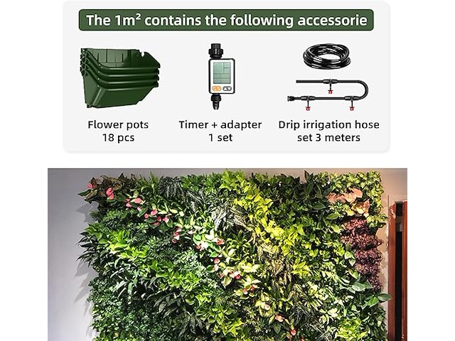 Ceiever wandplantenbak met automatische irrigatie - afbeelding 6 van  7