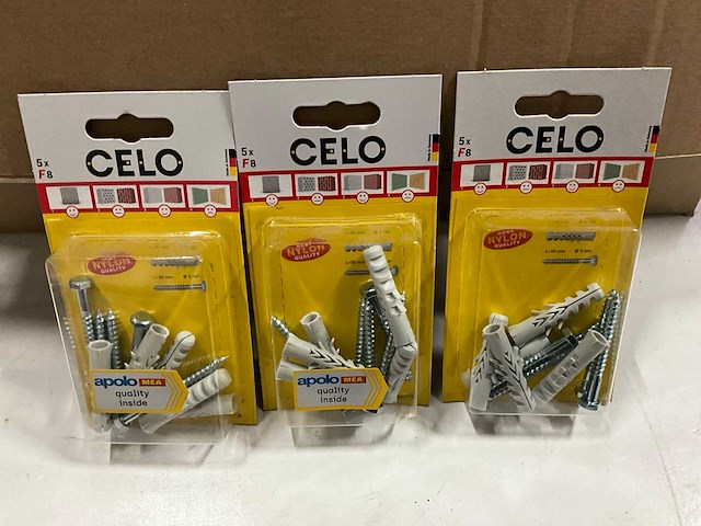 Celo f8 pluggen met schroef 5 stuks (75x) - afbeelding 2 van  5