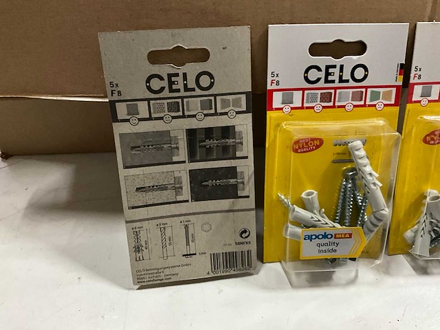 Celo f8 pluggen met schroef 5 stuks (75x) - afbeelding 4 van  5