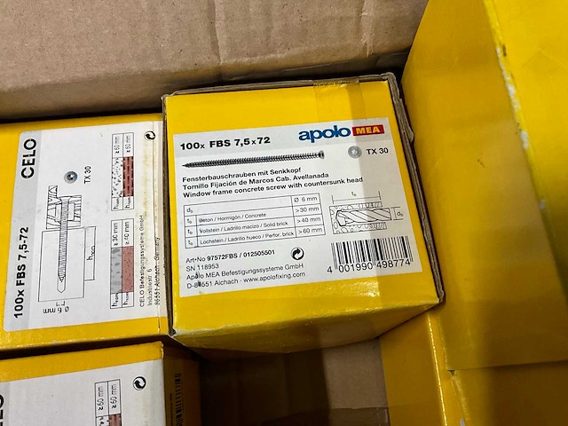 Celo fbs 7,5-72 schroef 100 stuks (9x) - afbeelding 2 van  4