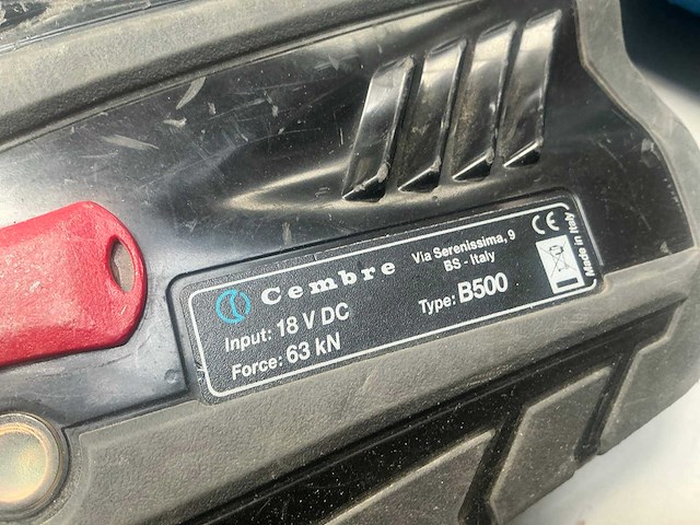 Cembre b500 accu kabelschoentang - afbeelding 8 van  8