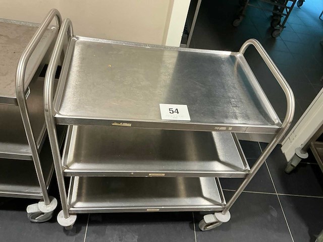 Centner rvs serveerwagen (2x) - afbeelding 3 van  4