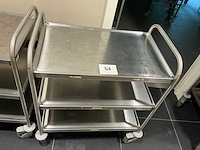 Centner rvs serveerwagen (2x) - afbeelding 3 van  4