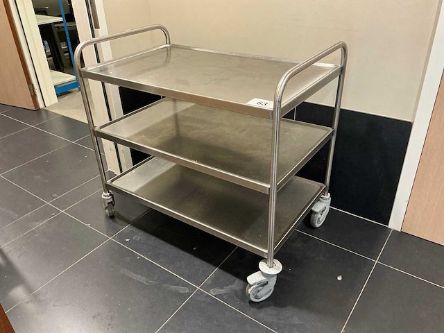 Centner rvs serveerwagen - afbeelding 1 van  3