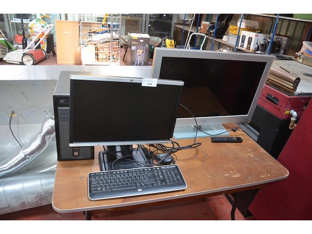 Centrale eenheid hp prodeck 400g1 mt , monitor hp la2205wg, toetsenbord en muis, flatscreen jvc lt32ha45u (4) - afbeelding 1 van  11