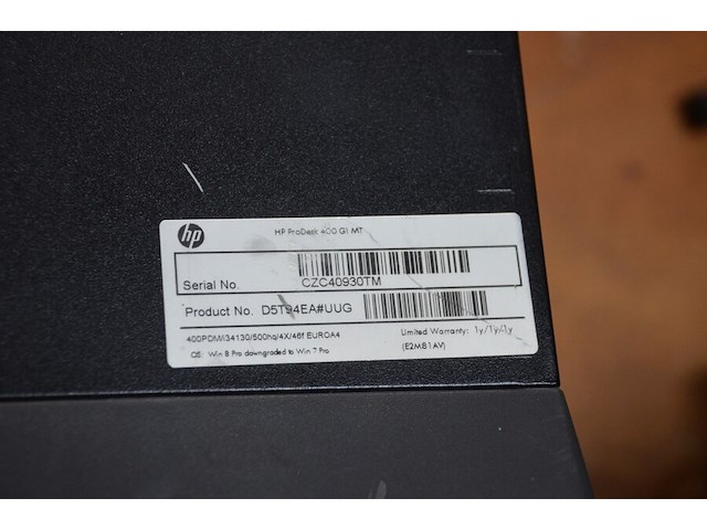 Centrale eenheid hp prodeck 400g1 mt , monitor hp la2205wg, toetsenbord en muis, flatscreen jvc lt32ha45u (4) - afbeelding 11 van  11