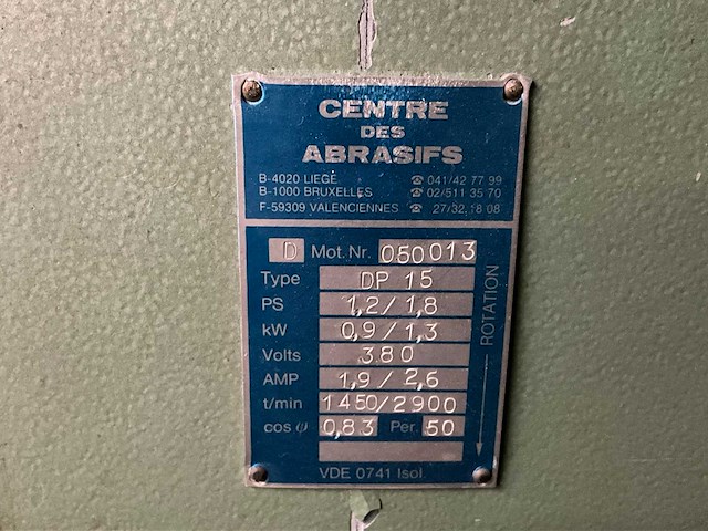 Centre des abrasifs dp15 schijfschuurmachine - afbeelding 3 van  8