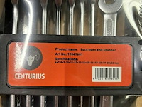 Centurius 8 pcs open end spanner 6-22mm - afbeelding 2 van  3