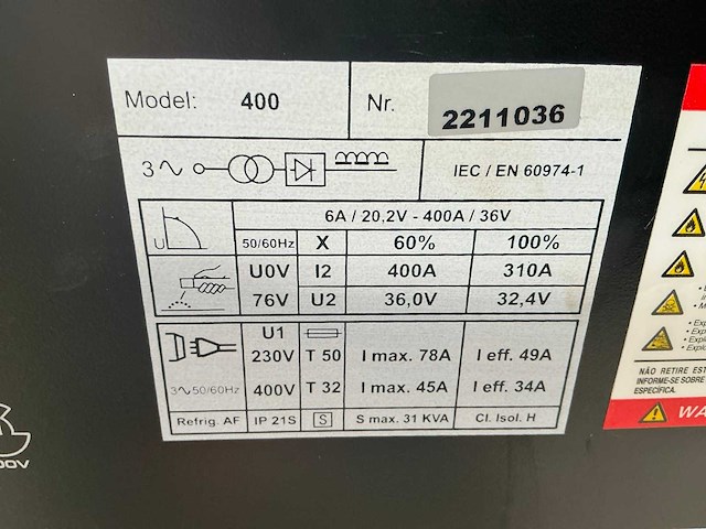 Cerdi glt 403 mma electrode lasapparaat - afbeelding 13 van  20