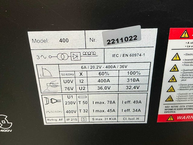 Cerdi glt 403 mma electrode lasapparaat - afbeelding 3 van  6