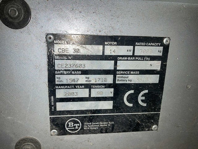 Cesab - 2003 - blitz 300 - vorkheftruck - afbeelding 13 van  28