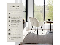 Chaise aspect velours noir / crème (x6) - afbeelding 10 van  10