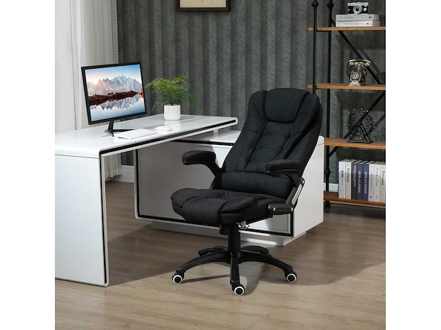 Chaise de bureau relaxant réglable en hauteur ergonomique pivotant 360° - afbeelding 2 van  8