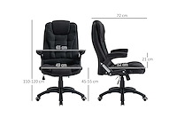 Chaise de bureau relaxant réglable en hauteur ergonomique pivotant 360° - afbeelding 4 van  8