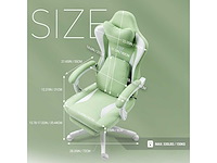 Chaise de gaming avec massage chauffant - tissu - afbeelding 8 van  9