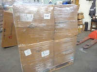 Chaise de salle à manger ergonomique en bois de noyer et lin gris clair (x4) - afbeelding 6 van  6