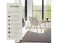 Chaise de salle à manger rembourrée - taupe et or (x6) - afbeelding 6 van  10