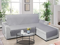 Chaiselongue bankovertrek (rechts 200cm) lichtgrijs - afbeelding 1 van  5