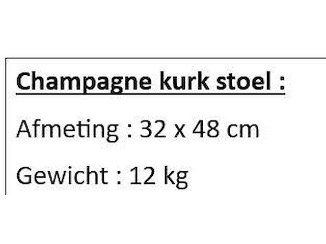 Champagne chair - afbeelding 2 van  2